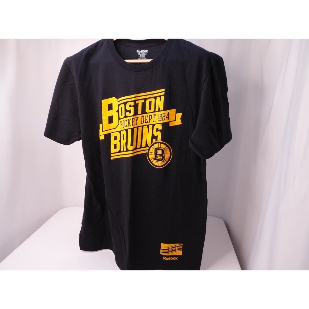 Reebok Boston Bruins NHL Hockey 100% Cotton T Shirt Large
